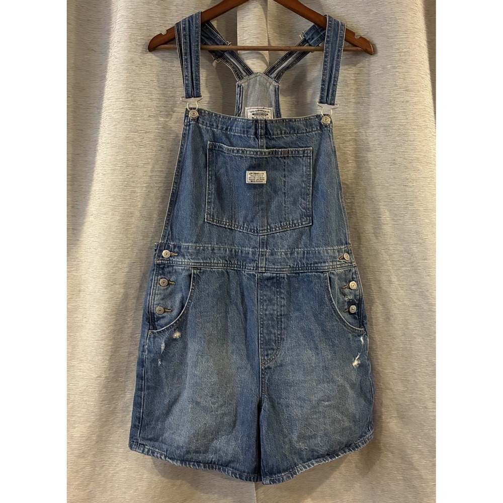 LEVI'S Women's Light Wash Denim Shortalls Cottagecore Farm